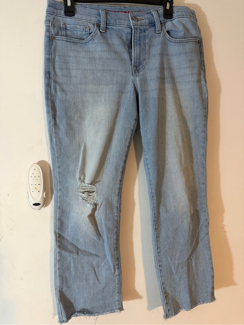 Lucky Brand Light Blue Distressed Straight Leg Jeans